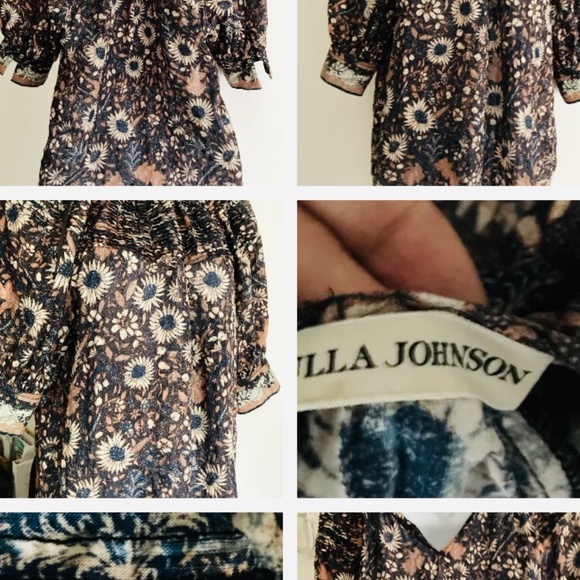 Ulla Johnson Sunflower SCOOP
Neck Popover Peasant Top in Twilight Blue Size 2 - Picture 4 of 6